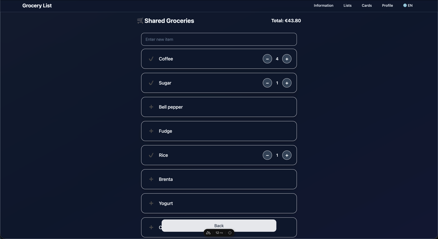 Items toevoegen aan een lijst